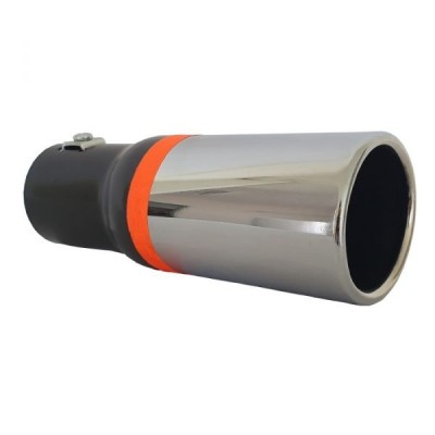Duza de Evacuare Masina Argintiu Negru Sport 168mm Universal foto