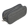 Penar pentru depozitare, 3 compartimente, 24 x 8.5 x 11 cm, gri , organizator multifunctional pentru birou, scoala sau calatorii