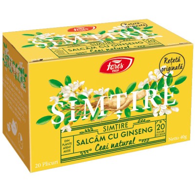 Ceai Simtire Salcam cu Ginseng 20 plicuri Fares foto