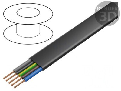 Cablu Electric PVC 5G1,5mm2 450/750V Cu foto