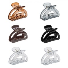 Clame Păr Femei, Model Semicerc, Set 6 Bucăți, Multicolor, 4.5cm