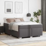 vidaXL Cadru de pat Altele Gri 140 x 200 cm Piele artificială