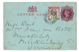 Great Britain 1892 Postcard Letter Card Mecklenburg Germany D.151