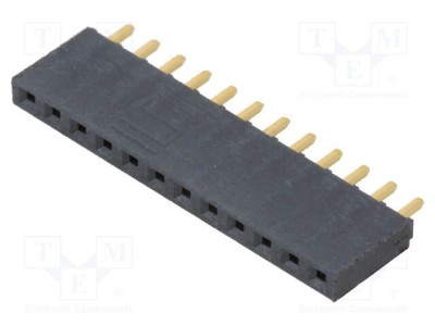 Conector şiruri pini mamă 12 PIN 2,54mm aurit THT SAMTEC foto