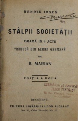 COLIGAT DE 5 PIESE DE TEATRU , AUTORI STRAINI , INCEPUTUL SEC. XX foto