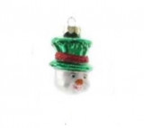 Cumpara ieftin Decoratiune pentru brad - Figure Glass - Snowman Green Hat - Om De Zapada Cu Palarie Verde | Kaemingk