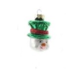 Cumpara ieftin Decoratiune pentru brad - Figure Glass - Snowman Green Hat - Om De Zapada Cu Palarie Verde | Kaemingk