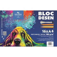 Bloc desen A4, 180g 16 coli Animale Koh-I-Noor