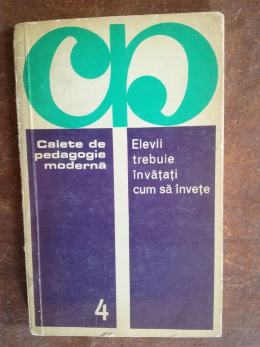 Elevii trebuie invatati cum sa invete- E. Fischbein