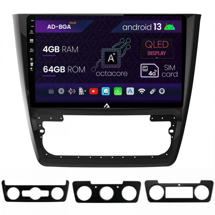Navigatie Skoda Yeti, Android 13, A-Octacore 4GB RAM + 64GB ROM, 10.1 Inch - AD-BGA10004+AD-BGRKIT040
