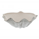Platou din ceramica Stoneware White Shell 40 cm x 39 cm