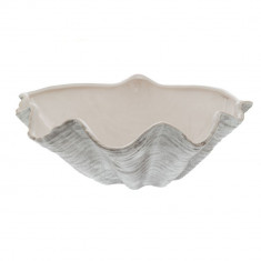 Platou din ceramica Stoneware White Shell 40 cm x 39 cm foto