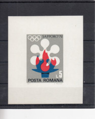 ROMANIA 1971 LP 779 J.O. DE IARNA SAPPORO COLITA MNH foto