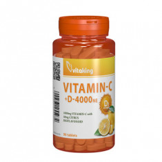 Vitamina C + D cu bioflavonoide, 90tab, Vitaking