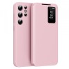 Husa pentru Samsung Galaxy S22 Ultra 5G S908, Techsuit, SmartView, Roz