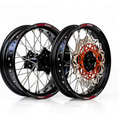 Set roti Supermoto KTM Husqvarna 17 x3.50 ax 22mm 17 x5.00 ax 20mm black hub Enduro Expert SRS1717BKEE