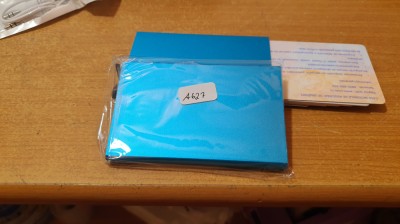 SUPORT DE CARD (Credit Card) POP-UP RFID albastru deschis #A627 foto