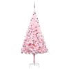 Brad Craciun pre-iluminat cu set globuri, roz, 210 cm, PVC