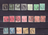 Romania Carol I 1872 / 1879 lot 19 valori stampilate