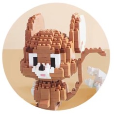 Set De Constructie Jerry Innovium&trade;, Soarecele Portocaliu Din Desene Animate, 310 Piese ABS, Model 3D Realist, 7.2 &times; 5.6 &times; 7.36 CM