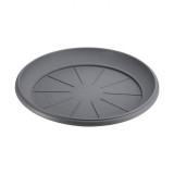Farfurie Ghiveci, Plastic, Diametru 37 cm, Antracit, Oem