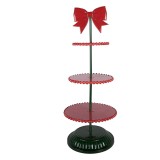 Cumpara ieftin Platou supraetajat metal rosu negru &Oslash; 31x80 cm