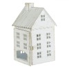 Felinar Metalic, Model Casă, Culoare Alb Auriu, Dimensiuni 9x9x16.2cm, Oem