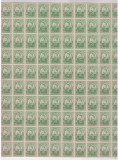 Ro-181=Romania 1908=CAROL I-gravate 40 bani coala de 100 timbre nestampilate MNH, Nestampilat