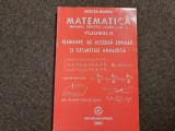 ELEMENTE DE ALGEBRA LINIARA SI GEOMETRIE ANALITICA clasa a XI a vol 2 &times; M GANGA