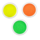 Pudre decorative cu sclipici neon, 3 bucăți