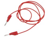 Cablu de măsurare Hirschmann 60V DC 30V AC 6A 1m cu soclu axial 2mm roșu