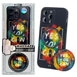 Husa iPhone 14 Pro Max MagSafe Si PopGrip Cu Model, Silicon, Carcasa