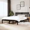 VidaXL Cadru pat, negru, 140x190 cm, lemn masiv de pin