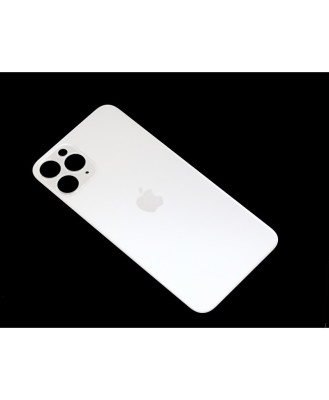 Capac Baterie Apple iPhone 11 Pro Alb, cu gaura pentru camera mare foto