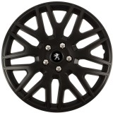 Set 4 Capace Roti 16 inchi (R16) Dakar Negru, Compatibile Cu Peugeot