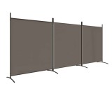 Cumpara ieftin Paravan de camera cu 3 panouri, antracit, 525x180 cm, textil
