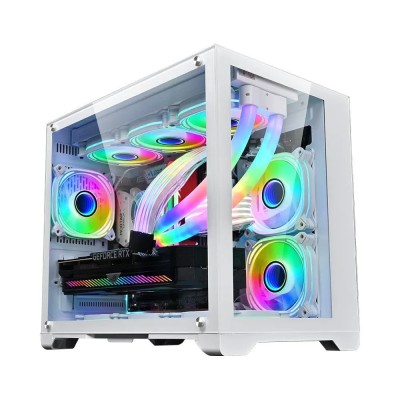 Carcasa 1STPLAYER MV6 Cube Tower ARGB ALB foto