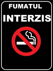 Placuta de interzicere fumatul interzis foto