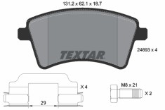 TEXTAR 2469301 Q+ set placute frana,frana disc