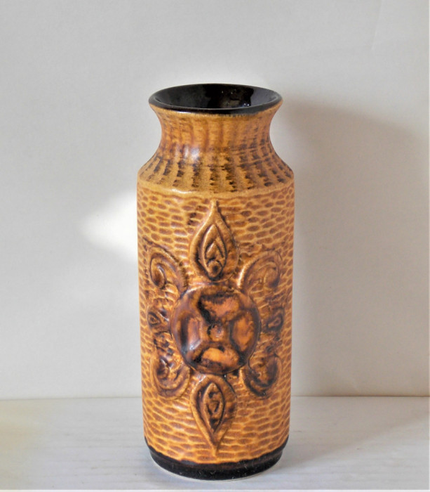 Vaza ceramica smaltuita, handmade - design Bodo Mans, Bay Keramik 68 17 Germania