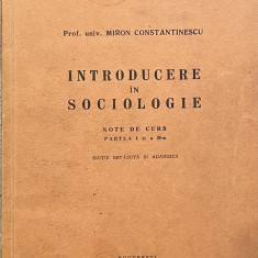 INTRODUCERE IN SOCIOLOGIE de MIRON CONSTANTINESCU , 1973