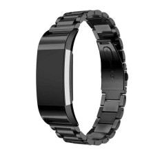 Curea metalica Edman 3Z pentru Fitbit Charge 2, Negru