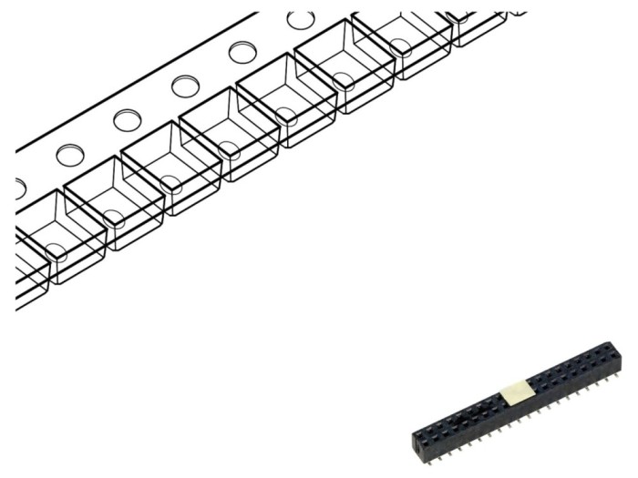 Conector PCB-cablu/PCB 40 pini SMT