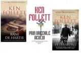 Pachet Ken Follett (3 carti): Bani de hartie. Omul din Sankt Petersburg. Prin urechile acului - Ken Follett