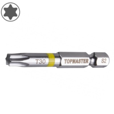 TOPMASTER Set 2 biti Torx T30, prindere hexagonala 1/4&amp;amp;quot; lungime 50 mm foto