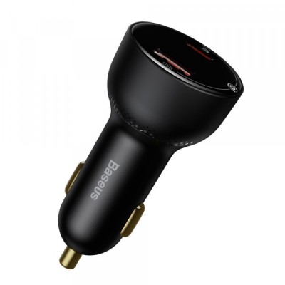 Incarcator Auto Baseus Superme, 100W, 5A, 1 x USB-A - 1 x USB-C, Negru CCZX-01 foto