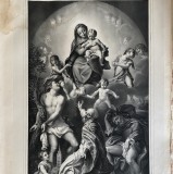 Antonio Correggio, Madona cu Pruncul, litografie, 1837
