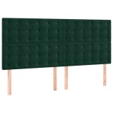 Cumpara ieftin Tablie de pat verde inchis 200x5x118/128 cm catifea