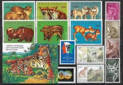 C3224 - lot timbre nestampilate Fauna MNH foto