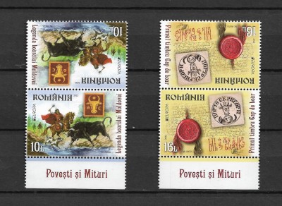 ROMANIA 2022-EUROPA - POVESTI SI MITURI, TETE BECHE 1, DIN COALA, MNH - LP 2364 foto